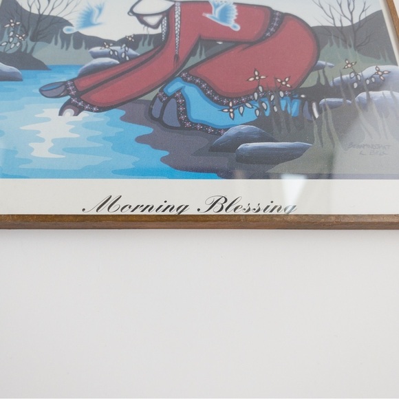 Vintage Indigenous Art Card Framed Canadian Native Aboriginal Artist Leland Bell - Picture 5 of 14